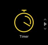 Ko je prikazana številčnica, odprite zaganjalnik in se pomaknite navzgor, dokler se ne prikaže ikona časovnika.