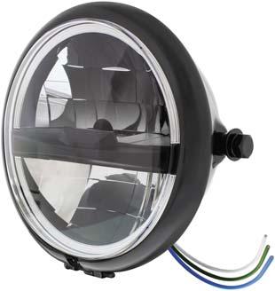 32052 (Black) 31259 9 LED Headlight w/amber LED Position Light Bar 32801 32051 (Chrome) 31267 9 LED