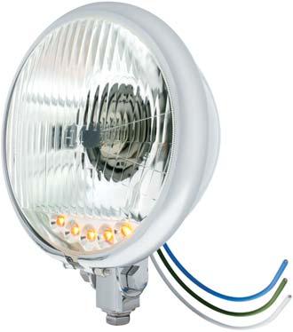 Position Light Bar 32805 32051 (Chrome) 31201 8 High Power LED Silver Headlight 32806 32052 (Black)