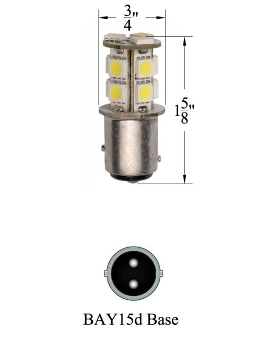 LED Specification Revolution 1156-170 Revolution 1157-170 2 Bulbs/Pack 2 Bulbs/Pack NOTE: These bulbs are "Polarity Sensitive".