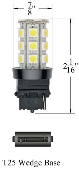 LED Specification Revolution 3156-280 Revolution 3157-280 2 Bulbs/Pack 2 Bulbs/Pack NOTE: These bulbs are "Polarity Sensitive".