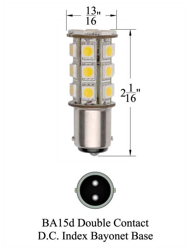 LED Specification Revolution 1076-205 Revolution 1076-255 1 Bulb/Pack 1 Bulb/Pack NOTE: These bulbs are "Polarity Sensitive".