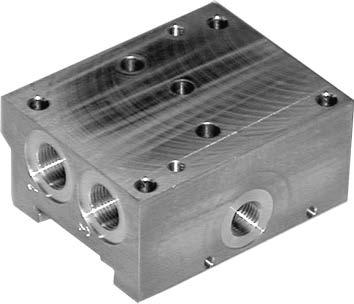 6 Series ED05 Accessories Manifold block, for series ED05 Medium Compressed air Materials: Housing Aluminum P56_06 Type Weight Part No. [kg] x 0.573 560400 x 56040 3x.4 56040 4x.87 R4400005 5x.
