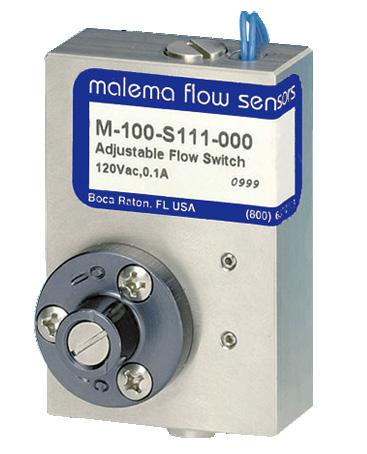 M-100 Adjustable flow switch with right-angle