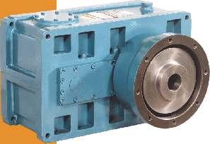 "GHE Series" EXTRUDER GEARBOX The gear units are quite capable to transmit the high torque required for pressurising and plasticising moulding materials and also to absorb the high axial thrust load
