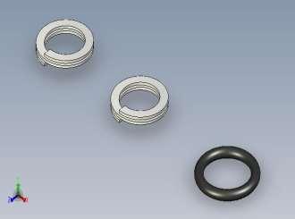 The packing, P/N 40-11-3033 consisting of 1 each o- ring and 2 each Teflon