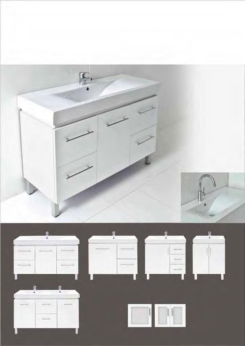 clarus square gloss white vitreous china vanities wave design vitreous china top with overflow painted white high gloss non-porous surfaces chromed legs or white painted kickrail stylish chrome t-bar