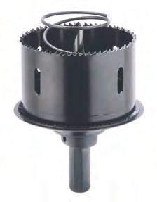 26 Drilling Holesaws Hawera holesaw with hole edge countersink Holesaw with hole edge countersink Recommended for working on: Chipboard, wood core