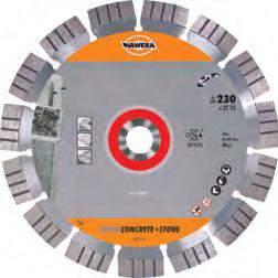 Diamond cutting 53 Hawera diamond cutting discs: Extra-fast cut in concrete and stone Diamond cutting discs SuperConcrete+Stone Recommended for working on: Concrete, concrete with rebar, concrete