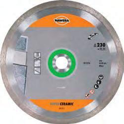 Diamond cutting 55 Hawera diamond cutting discs: For the highest demands with regard to chip-free cuts Diamond cutting discs SuperCeramic Recommended for working on: Ceramic tiles, fine