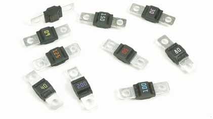 MIDI Fuse 30A 40A 50A 60A 70A 80A A 25A 50A 200A The MIDI Fuse offers a bolt-on space saving fuse for high current wiring protection and provides time delay characteristics with Diffusion Pill