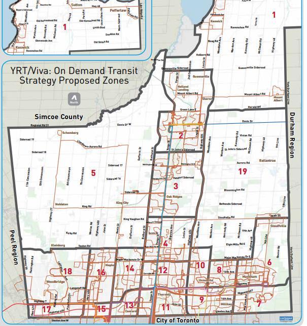 Source: YRT, On-Demand Strategy, 2017 ON-DEMAND STRATEGY York Region Transit YRT already operates a few Dial-A-Ride routes Local bus routes on low demand areas