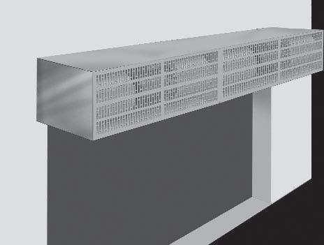 Standard Wall Mounting. Place the Air Curtain into position, '' above the doorway opening and centered. Mark the six(6) mounting holes. (See Fig. ) Remove the unit.