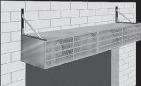 This mounting method would be used when the unit is being attached to a solid wall such as cement block or poured concrete.