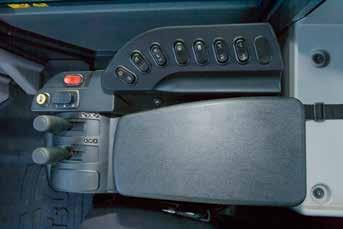 In each horizontal setting, the operator can adjust setting with the switch in the cab.