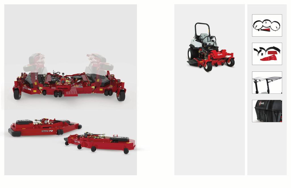CUTTING SYSTEMS AVAILABLE ACCESSORIES ULTRACUT CUTTING DECKS When it comes to durability, Exmark s UltraCut decks are among the strongest in the industry and set the standard for productivity and