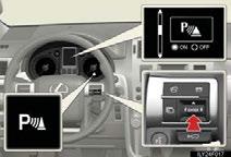 The multi-information display will change modes to electronic features control mode.