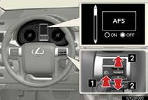 AFS (Adaptive Front-lighting System) (if equipped) AFS (Adaptive Front-lighting System) secures excellent visibility at intersections and on curves by automatically adjusting the