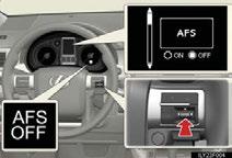 AFS operates at speeds of 6 mph (10 km/h) or higher. Deactivating AFS Press the menu switch. The multi-information display will change modes to electronic features control mode.