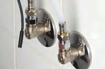 9. Once the tap is installed and secure, take the power cable which should be hanging down near flexi