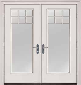 Hinged Patio Doors Low-E / Clear Glass with Divided Lites Colonial Style Available Door Styles Classic-Craft Oak (Page 92) / Classic-Craft Canvas (Page 108) / Fiber-Classic Mahogany (Page 185) /