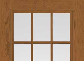 Classic-Craft Decorative & Specialty Glass 45 Simulated Divided Lites (SDLs) Wood-grained or smooth SDL bars adhere to the interior and exterior panes of tempered glass and can be stained or