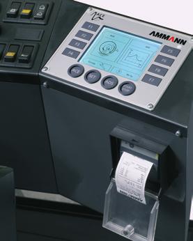Optional equipment ACE Ammann Compaction Expert is the unique electronic measuring and controlling system for vibrating rollers.