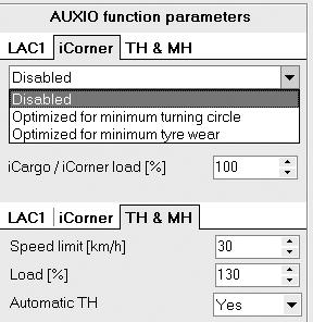 The Load [%] setting controls the degree of load that can be experienced on the other (non-controlled) axle(s).