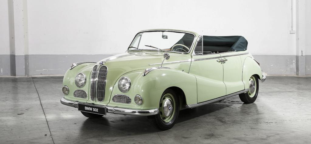 BMW 502 CONVERTIBLE 4-DOOR. Baur also built a four-door convertible based on the BMW 502 to customer order alongside the two-door model.