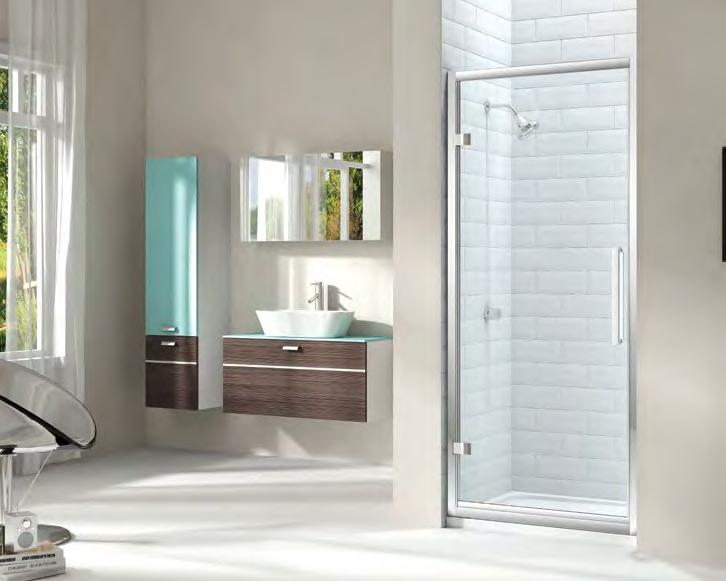 Hinge Door practical choice for larger en suites or smaller bathrooms. The Hinge Door offers a highly specified and versatile option, making it suitable for a large range of spaces.