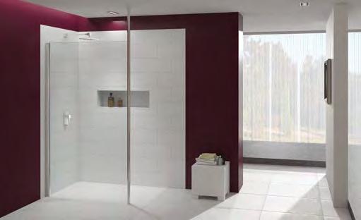 Wetrooms Wetrooms Showerwall / With Vertical Post Showerwall / With Swivel shown in Recess Showerwall - with Vertical Post Showerwall - with Swivel The 8 Series Showerwall with Vertical Post is