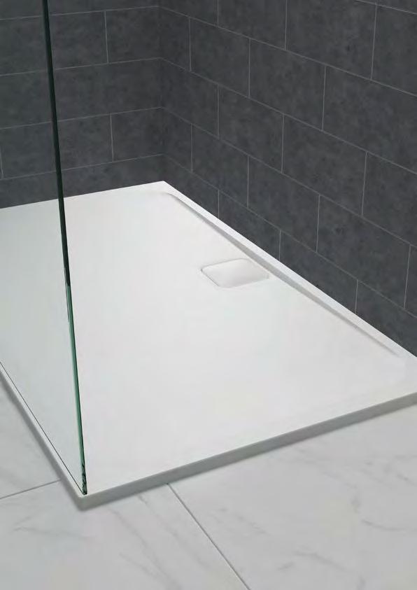 Feature Highlights Ultra slim 25mm low level tray Sleek minimalist design Discreet integrated waste cover Can be fitted on or level with floor Comes with 90mm fast flow waste Shower tray 25 year