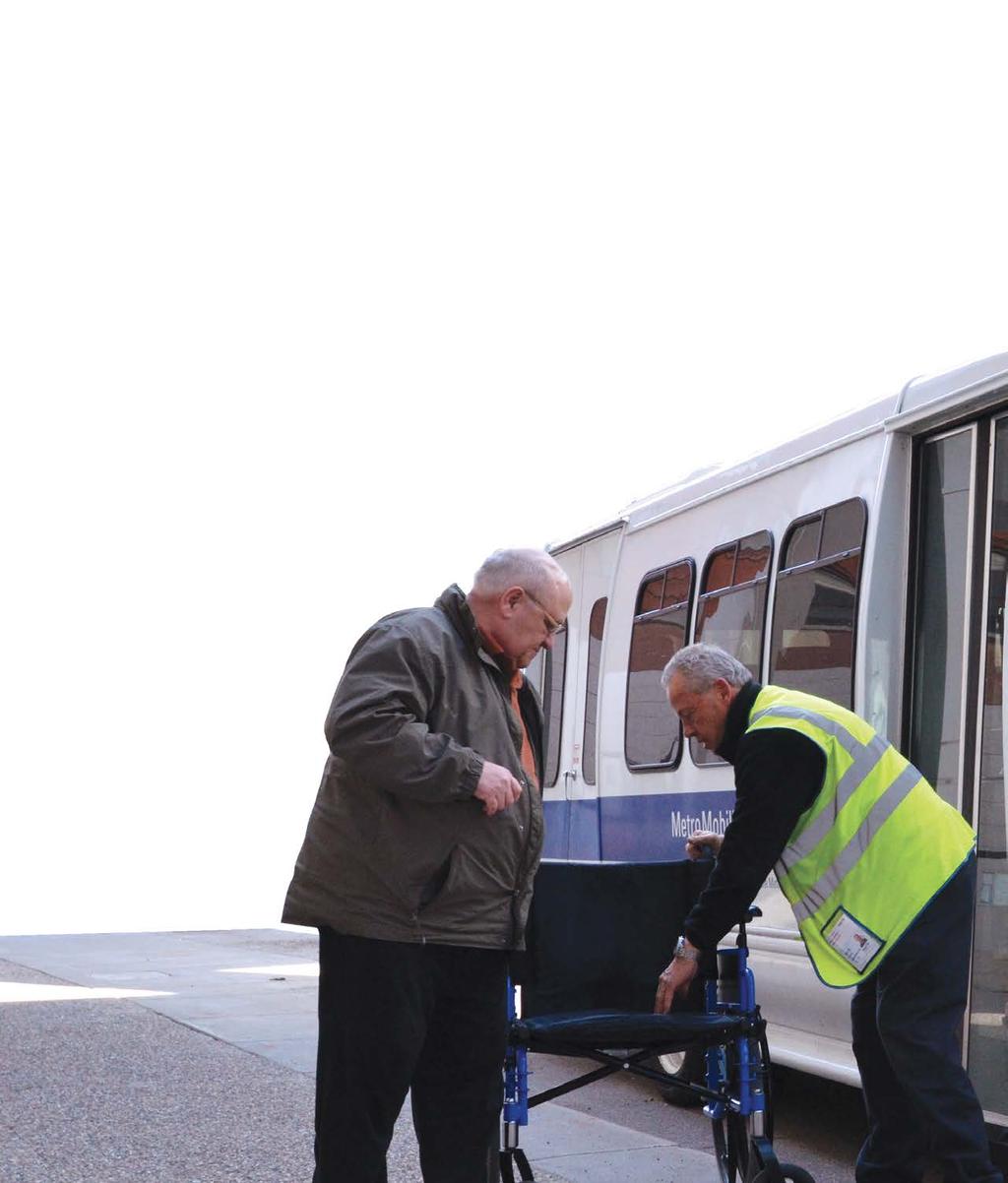YOUR GUIDE TO METRO MOBILITY SERVICE WHO WE ARE Metro Mobility provides transit service in the Twin Cities metropolitan area for people with a disability or health condition that makes them unable,