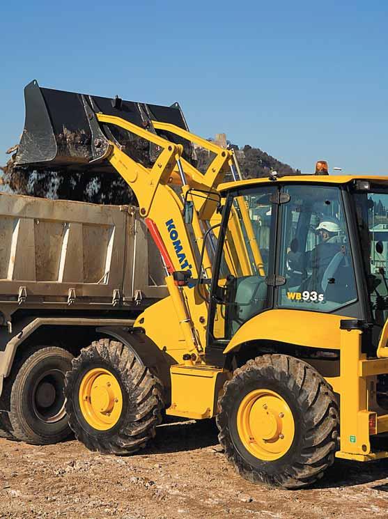 Premium Performance Hydraulic system The WB93S-5 offers high productivity and top performance, with
