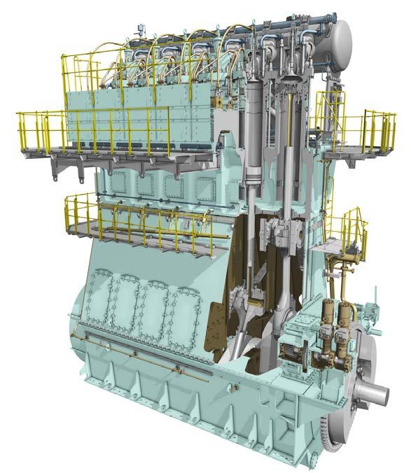 INTRODUCTION Motivation Develop an integrated standalone model including the engine, fuel injector and exhaust valve drive for a large, low-speed 2-stroke marine engine application Engine