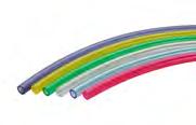 Plastic tubes PE, PA, PU, Eisele ProWeld, PTFE, FEP, PFA, PVC, NBR 53 Plastic tube Eisele Hydro, translucent - Made of polyether-polyurethane (PU-H) - Color translucent: natural, red, blue - External