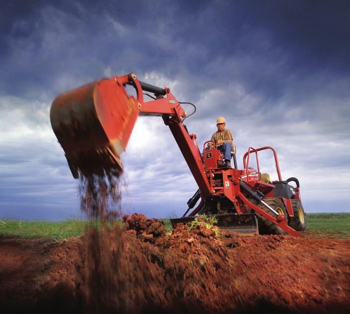 DITCH WITCH RT55 TRACTOR Our rugged line of RT tractors gives you the punch you need to dig through some of the toughest and tightest landscapes. The RT55, with 60 horses (44.
