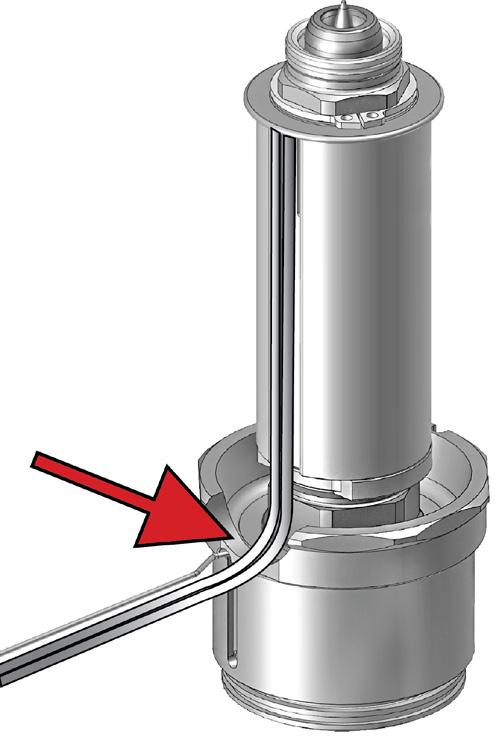 It is not allowed to clamp the nozzle in a vice directly. 1) Slide heater locating, ring (1.4), onto the nozzle body (1.