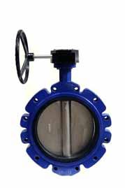 BUTTERFLY VALVES [18] Lugged Butterfly Valve with Gear-Op Lugged Butterfly Valve with Stainless Steel Disc and G/O (EPDM) HI H2 H3 D L E R S T Z ØD Q 4-D1 N-D2 VWLGEX35SS 14 368 267 45 470