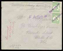 Prestige Philately - The Tim Rybak Collection Page: 3 NEW GUINEA - Australian Stamps Used in New Guinea (continued) 74 C A- Lot 74 1914 cover to Melbourne via Sydney (b/s of JA27-1915) endorsed