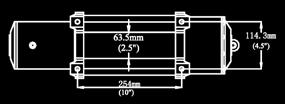 82" (224mm) Synthetic Rope (Dyneema SK-75 23/64"x00' (9.mmx30m) fiber) Aluminium Fairlead 0"x4.5" (254x4.