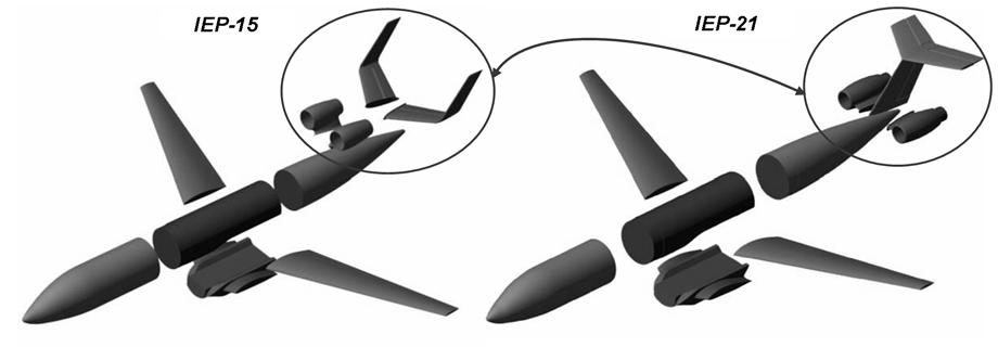 Integrated Project N 516068 NACRE Final Activity Report FP6-2003-Aero-1 2005 2010 Figure 25: Conceptual 3D models of the Modular Flying Platform IEP sizing The key requirement to be met by the flying