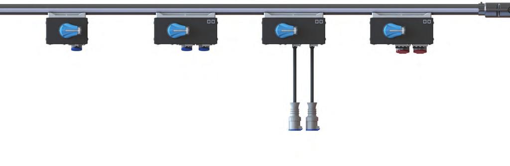 TAP OFF UNITS METERING We offer various tap off options with built in metering. The tap off is designed in a way that it can clip on to the busway and be slid into place before engaging the contacts.