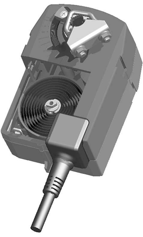 TF Series Spring Return Direct Coupled Actuator A CLOSER LOOK Easy-to-adjust mechanical stop to limit damper rotation. Cut labor costs with simple direct coupling. Actuator Centers on 1/ shaft.