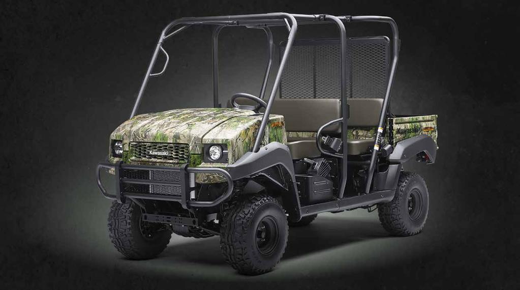 2015 MULE 4010 TRANS4x4 CAMO Realtree Xtra Green Camo WHERE THERE S A MULE, THERE S A WAY 15 1 CAPABLE DRIVELINE When switching from rough terrain to smooth terrain, you can change from 4WD to 2WD