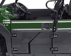 Camo and LE models have two front and rear 12-volt DC power outlets, all of which are supported by a best-in-class high amperage generator.