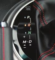 The shift position indicator on the instrument panel shows D and the transmission automatically shifts into a suitable forward gear.