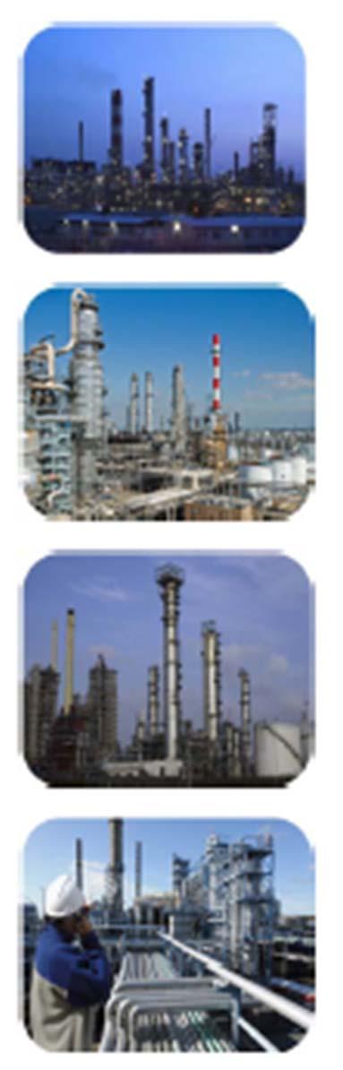 Downstream: industrial processes There are four main types of industries : Oil refinery Chemicals/petrochemicals plants Gas plant Synthetic oil industries (Coal, gas slate, hydrocarbons ) Nowadays it