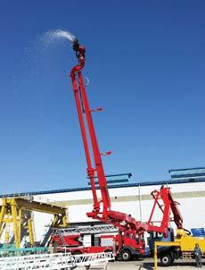 Thus, Aerial platform is also used as unmanned extinguishing water