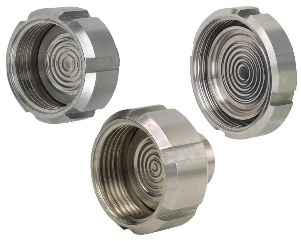 Pressure Diaphragm seal with sterile connection With union nut (milk thread fitting) Models 990.18, 990.19, 990.20 and 990.21 WIKA data sheet DS 99.